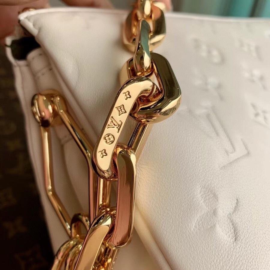 {Style No: 2TTNNDEV} COUSSIN PM 27 CREAM MONOGRAM EMBOSSED PUFFY LAMBSKIN - Image 2