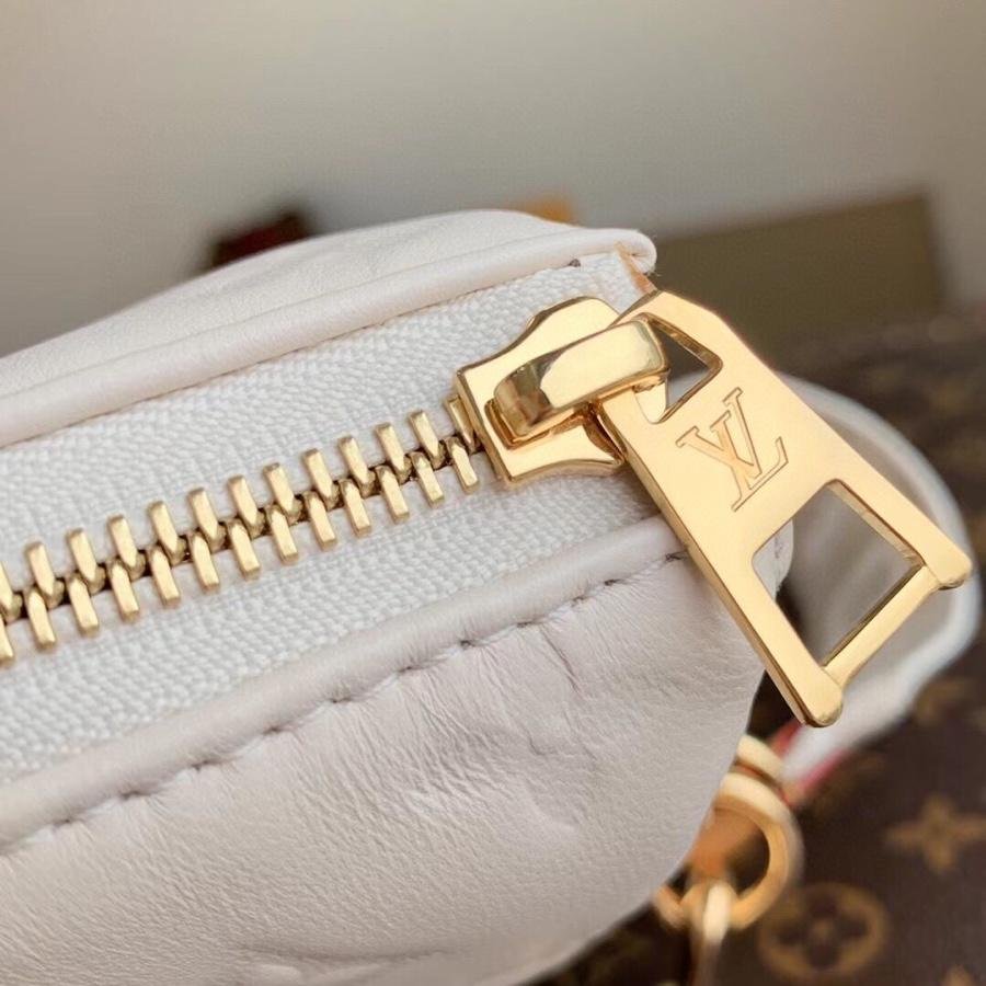 {Style No: 2TTNNDEV} COUSSIN PM 27 CREAM MONOGRAM EMBOSSED PUFFY LAMBSKIN - Image 5