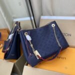 {Style No: WAHYQF8J} SURENE MM 36CM BLUE MONOGRAM GRAINED CALFSKIN