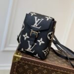 {Style No: J3QGG6YA} TINI BACKPACK BLACK BEIGE MONOGRAM CANVAS