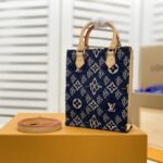 {Style No: 3FMVE1IT} PETIT SAC PLAT BLUE MONOGRAM SINCE 1854 TEXTILE