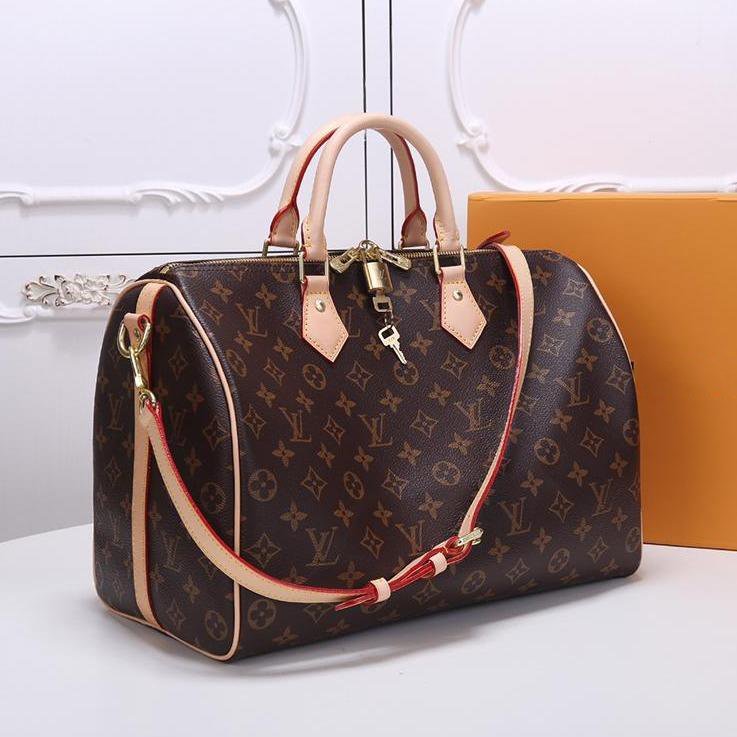{Style No: LHW41MNJ} SPEEDY BANDOULIERE 35 MONOGRAM CANVAS