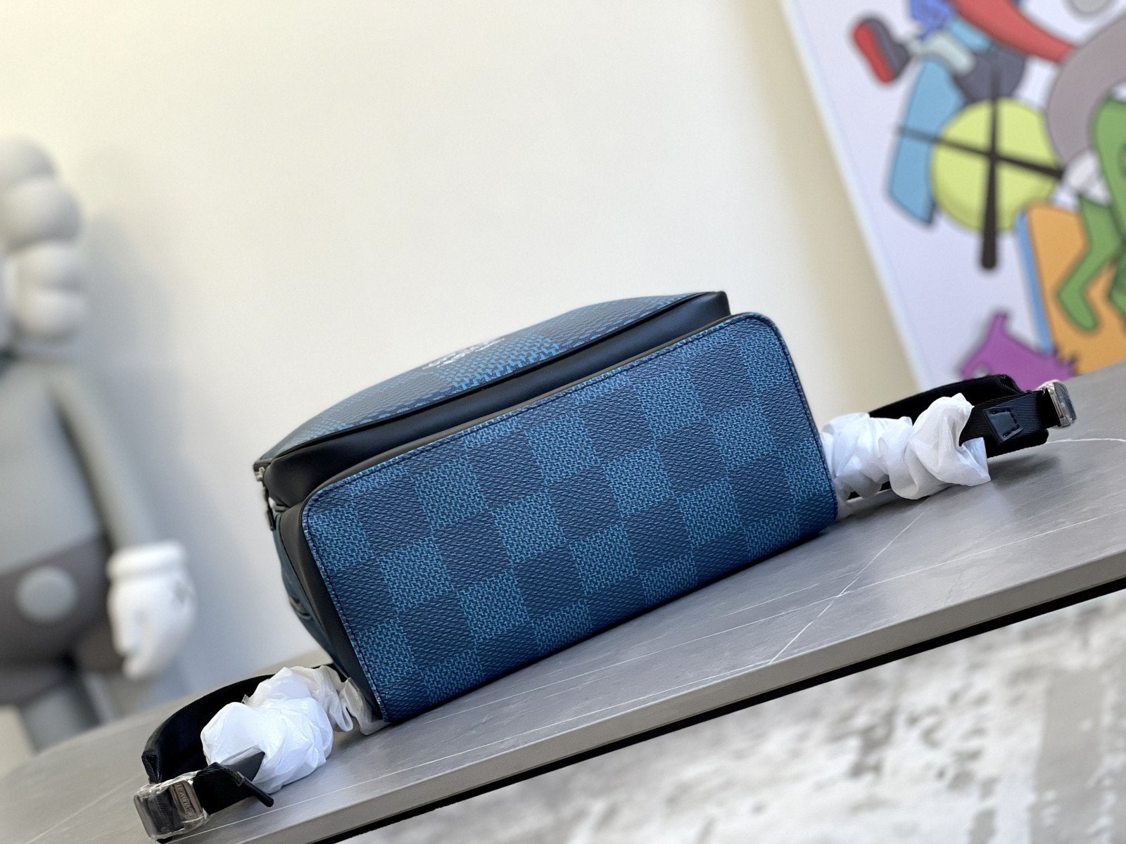 {Style No: J2FAA5B5} CAMPUS BACKPACK 30 NAVY DAMIER GRAPHITE - Image 2