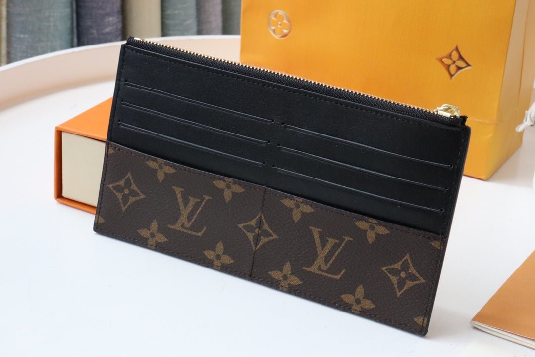 {Style No: M1VUQUAU} LV SLIM PURSE MONOGRAM CANVAS 20CM - Image 3