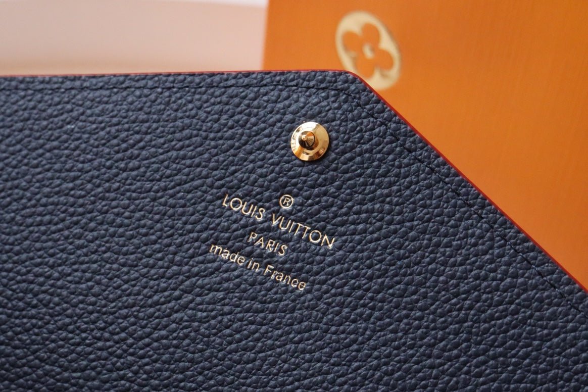 {Style No: SV2LRDHZ} LV SARAH WALLET MONOGRAM EMPREINTE LEATHER 19CM BLACK RED - Image 7