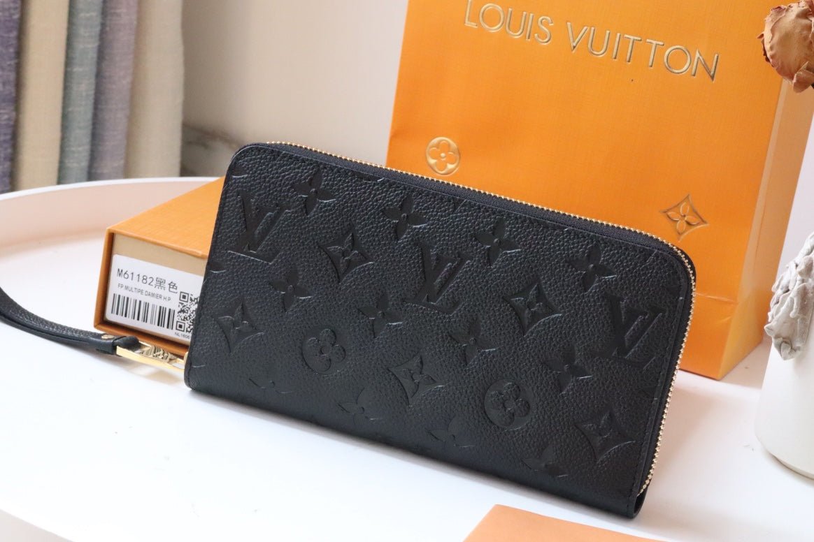 {Style No: NVW8E72S} LV ZIPPY WALLET LONG PURSE BLACK MONOGRAM EMPREINTE LEATHER - Image 2