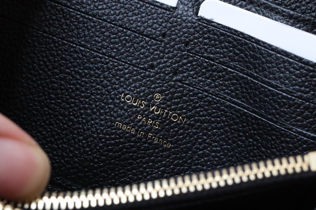 {Style No: NVW8E72S} LV ZIPPY WALLET LONG PURSE BLACK MONOGRAM EMPREINTE LEATHER - Image 8