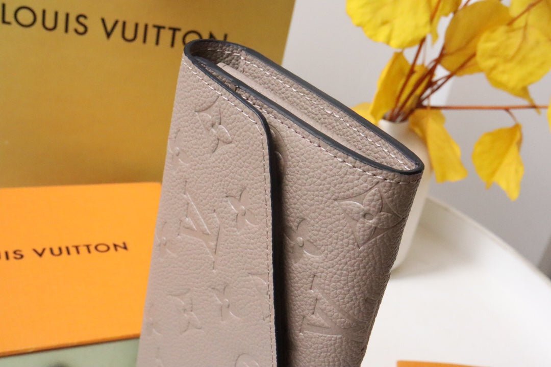 {Style No: JNY85ID9} SARAH WALLET BEIGE MONOGRAM EMPREINTE 19CM - Image 5