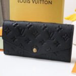 {Style No: F7LFVR6D} SARAH WALLET BLACK MONOGRAM EMPREINTE 19CM