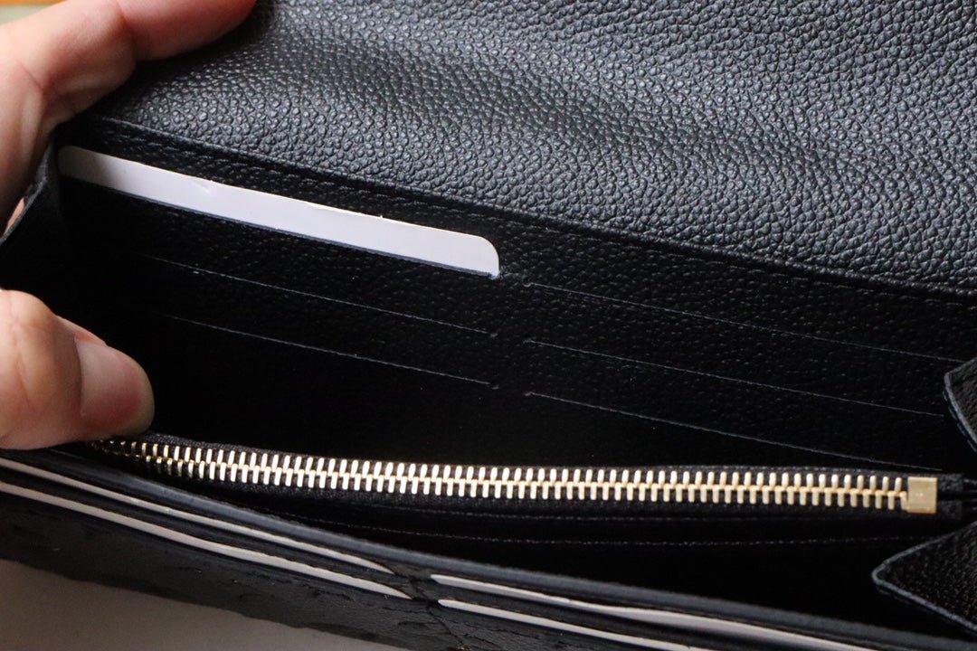 {Style No: F7LFVR6D} SARAH WALLET BLACK MONOGRAM EMPREINTE 19CM - Image 9