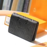 {Style No: WME8FX54} CLEA WALLET 12CM BLACK MONOGRAM EMPREINTE LEATHER