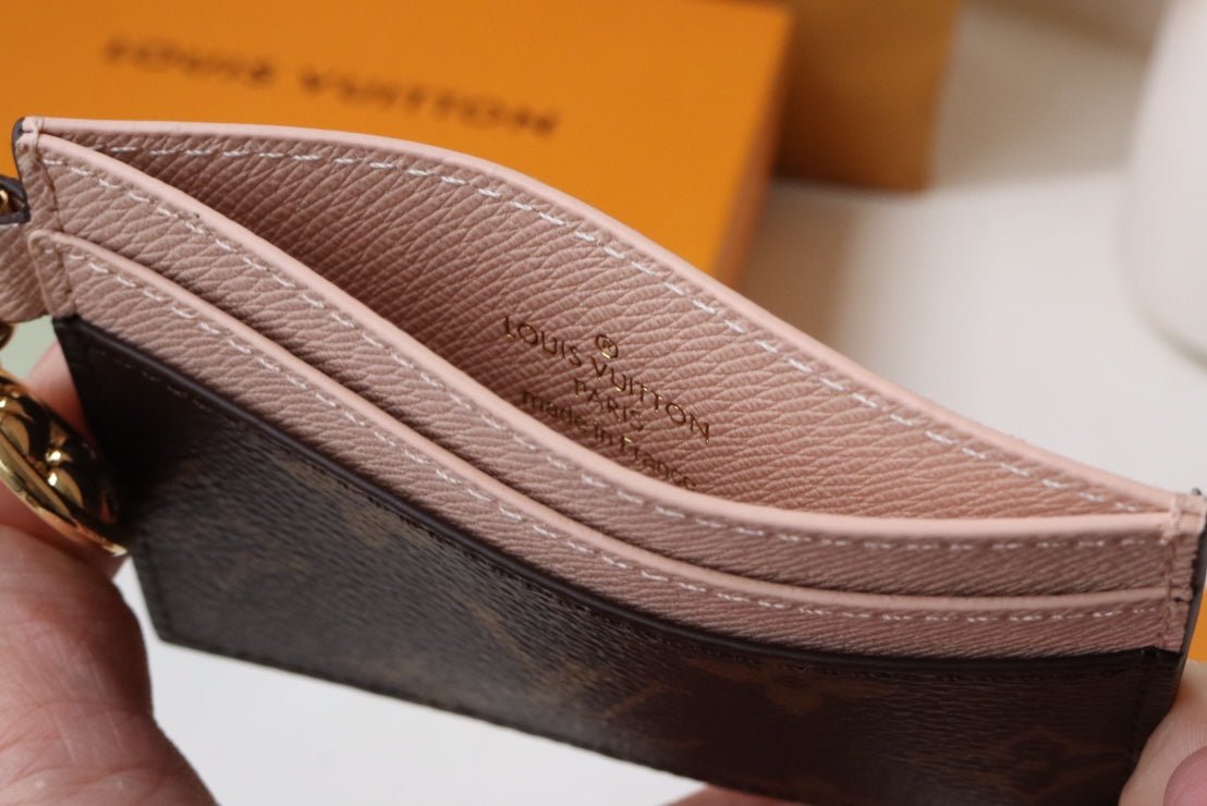 {Style No: ZWGO4N7N} CHARM CARD HOLDER BROWN PINK MONOGRAM CANVAS - Image 6