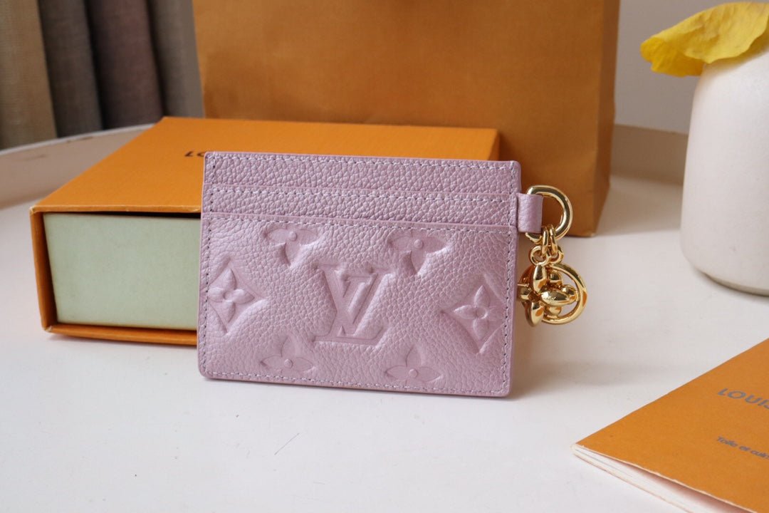 {Style No: 7F4483YO} CHARM CARD HOLDER PINK MONOGRAM CANVAS - Image 2
