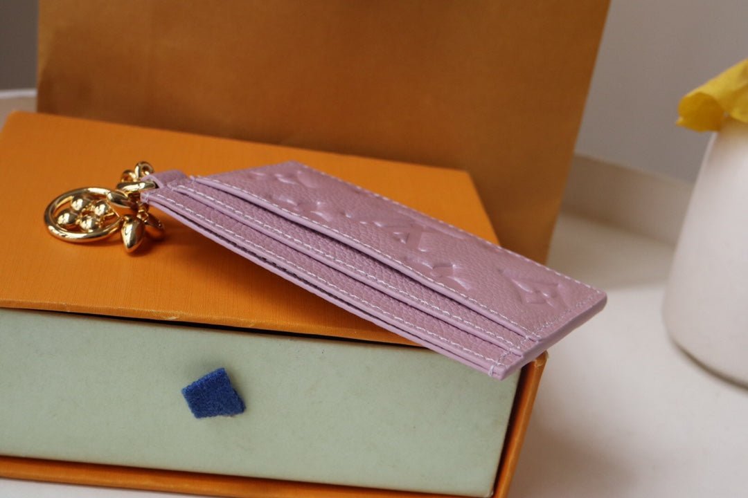 {Style No: 7F4483YO} CHARM CARD HOLDER PINK MONOGRAM CANVAS - Image 5