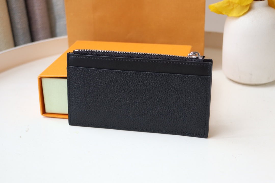 {Style No: HXDNN65S} COIN CARD HOLDER 8 BLACK AEROGRAM CALFSKIN - Image 3
