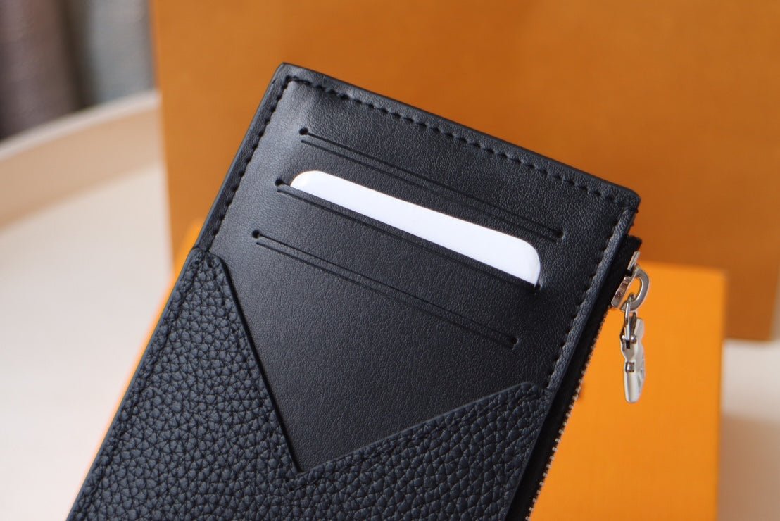 {Style No: HXDNN65S} COIN CARD HOLDER 8 BLACK AEROGRAM CALFSKIN - Image 6