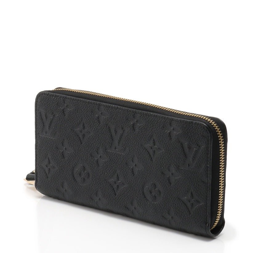 {Style No: NVW8E72S} LV ZIPPY WALLET LONG PURSE BLACK MONOGRAM EMPREINTE LEATHER