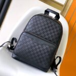 {Style No: B4MLVS29} DAMIER CAMPUS BACKPACK 39 IN BLACK CALFSKIN AND CANVAS
