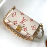 {Style No: 7O4DE4DZ} FAVORITE BAG 24 IN BEIGE MIX PINK MONOGRAM SOFT GRAINED COWHIDE
