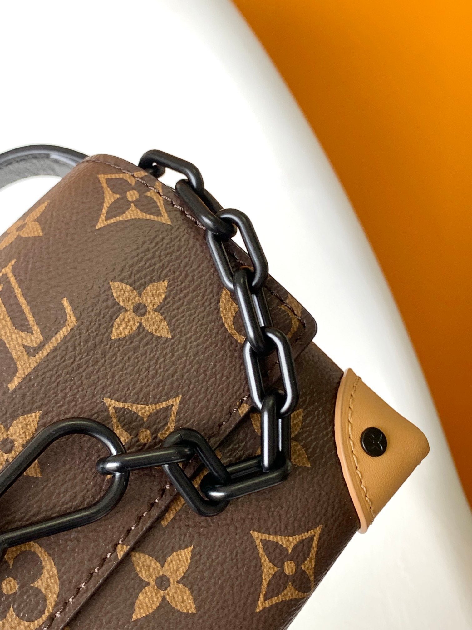 {Style No: BUZ9ES24} STEAMER BAG 26 IN BROWN MONOGRAM MACASSAR CANVAS - Image 2