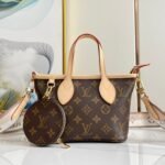 {Style No: NOLJRLGU} NEVERFULL BB 24 BROWN MONOGRAM CANVAS AND LEATHER TRIM GOLD HARDWARE
