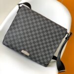 {Style No: 5ASFI4RS} LV 25S SMALL DISTRICT CROSSBODY BAG 31 IN BLACK DAMIER GRAPHITE CANVAS AND CALFSKIN