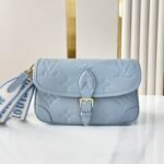{Style No: I5QUSPFP} DIANE 23 IN BEAU BLUE MONOGRAM EMPREINTE LEATHER