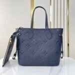 {Style No: JSAAKZCB} NEVERFULL MM 31 IN DARK NAVY MONOGRAM EMPREINTE LEATHER