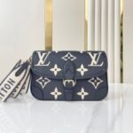 {Style No: 3CVF56UP} DIANE 23 IN DARK NAVY CREAM MONOGRAM EMPREINTE LEATHER