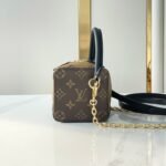 {Style No: JYUUUVSG} DICE 9 IN BROWN MONOGRAM AND MONOGRAM REVERSE CANVAS GOLD HARDWARE