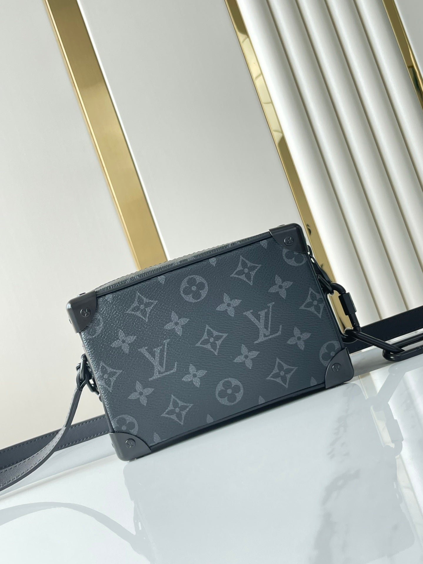 {Style No: O1W8FWNT} MINI SOFT TRUNK 18 IN GUN METAL MONOGRAM ECLIPSE CANVAS - Image 3