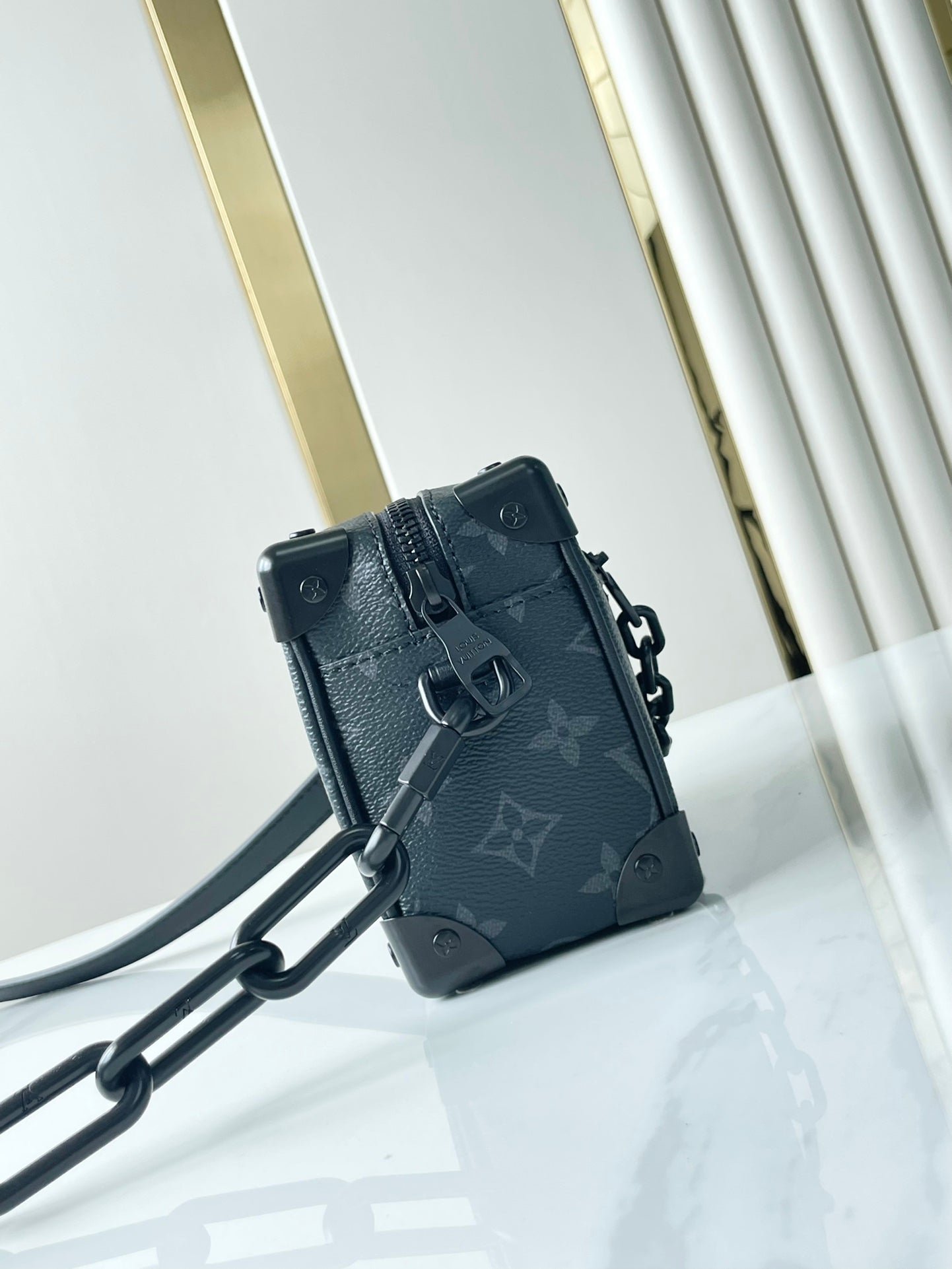 {Style No: O1W8FWNT} MINI SOFT TRUNK 18 IN GUN METAL MONOGRAM ECLIPSE CANVAS - Image 7