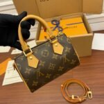 {Style No: Z4LMB949} NANO SPEEDY 16 IN BROWN MONOGRAM CANVAS GOLD HARDWARE