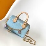 {Style No: SZ5ELQR3} NANO SPEEDY 16 IN PASTEL MONOGRAM VERNIS GOLD HARDWARE