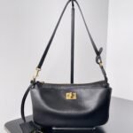 {Style No: LU4XDB3Y} RODEO 22 IN BLACK CALFSKIN GOLD HARDWARE