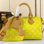 {Style No: 43P9Y7FP} SPEEDY P9 BANDOULIÈRE 25 IN YELLOW MONOGRAM CALFSKIN