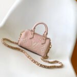 {Style No: TDXFP398} LV 25S NANO SPEEDY BAG 16 IN ROSE AND QUARTZ EMBOSSED GRAINED CALFSKIN