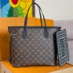 {Style No: H8FI9LID} NEVERFULL INSIDE OUT MM BAG 31 IN BROWN MONOGRAM COATED CANVAS AND CALFSKIN