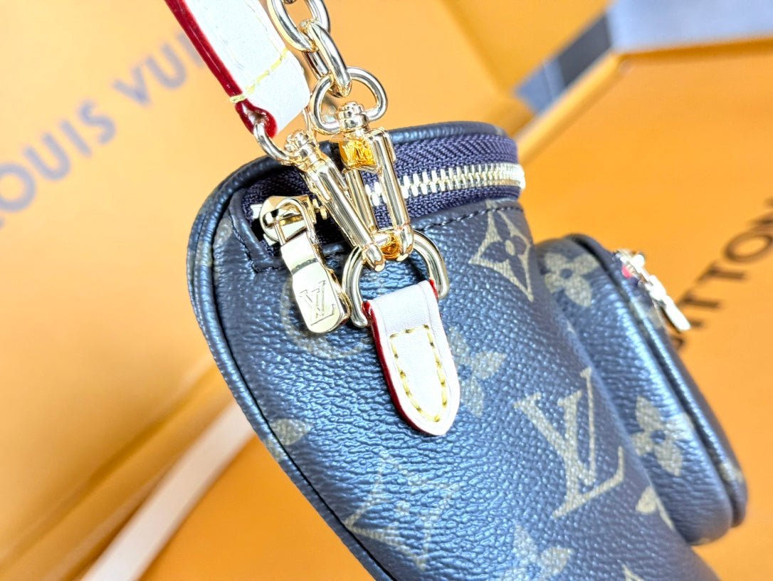 {Style No: DI5ZGY4Q} LV 25S MINI BUMBAG 17 IN BROWN CANVAS MONOGRAM CHERRY PRINT GOLD HARDWARE - Image 8