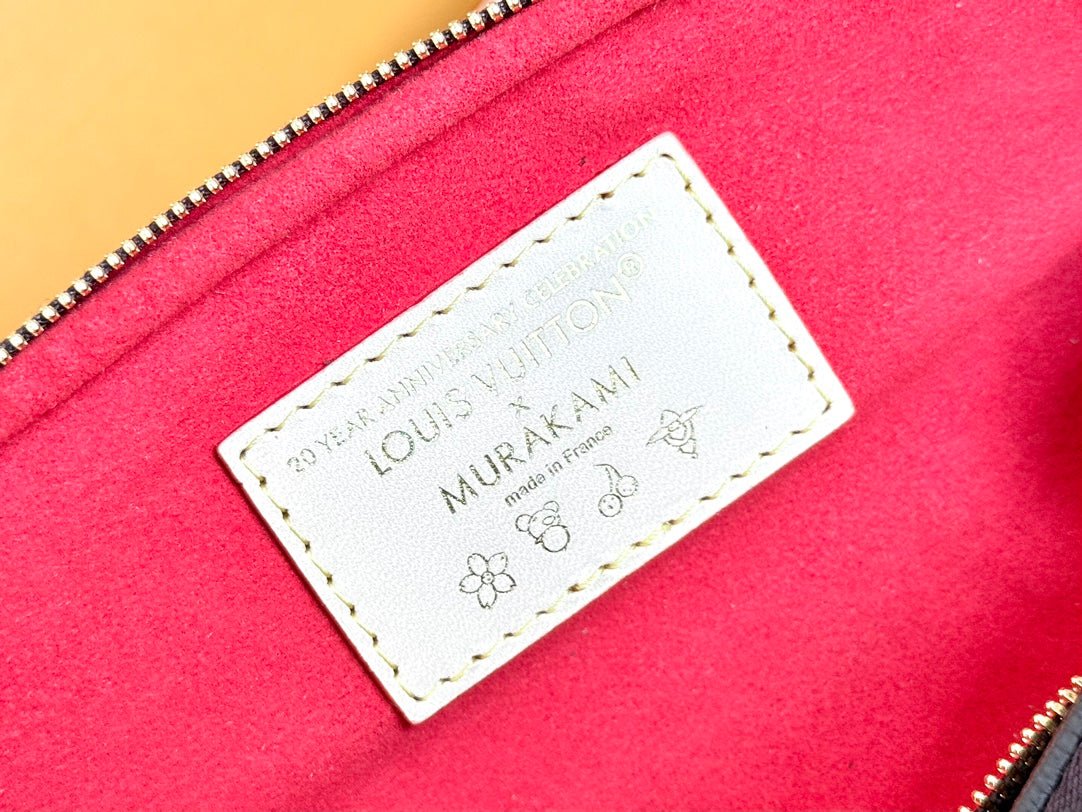 {Style No: DI5ZGY4Q} LV 25S MINI BUMBAG 17 IN BROWN CANVAS MONOGRAM CHERRY PRINT GOLD HARDWARE - Image 6