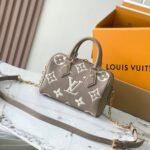 {Style No: 4IEIPXB7} SPEEDY BANDOULIÈRE 20 IN TAUPE BROWN AND WHITE MONOGRAM EMPREINTE LEATHER
