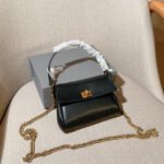 {Style No: HDMRL942} RODEO NANO BAG WITH CHAIN 17 IN BLACK SMOOTH CALFSKIN GOLD HARDWARE