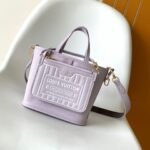 {Style No: CO7H3HCG} LV 25S NEVERFULL BANDOULIÈRE INSIDE OUT BB 31 IN LIGHT PURPLE AND BROWN CALFSKIN