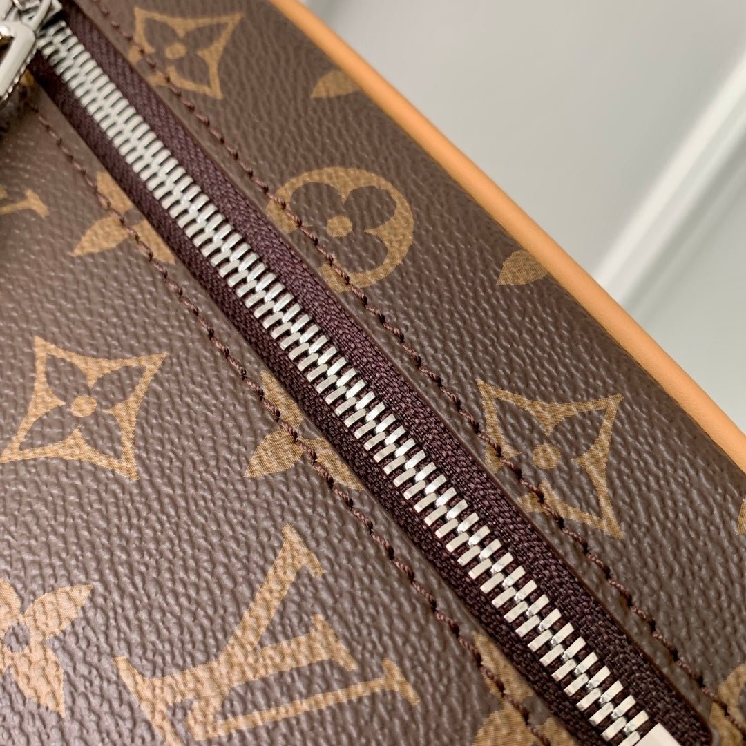 {Style No: A4ICRHIV} MINI SOFT TRUNK 18 IN BROWN MONOGRAM MACASSAR CANVAS - Image 4