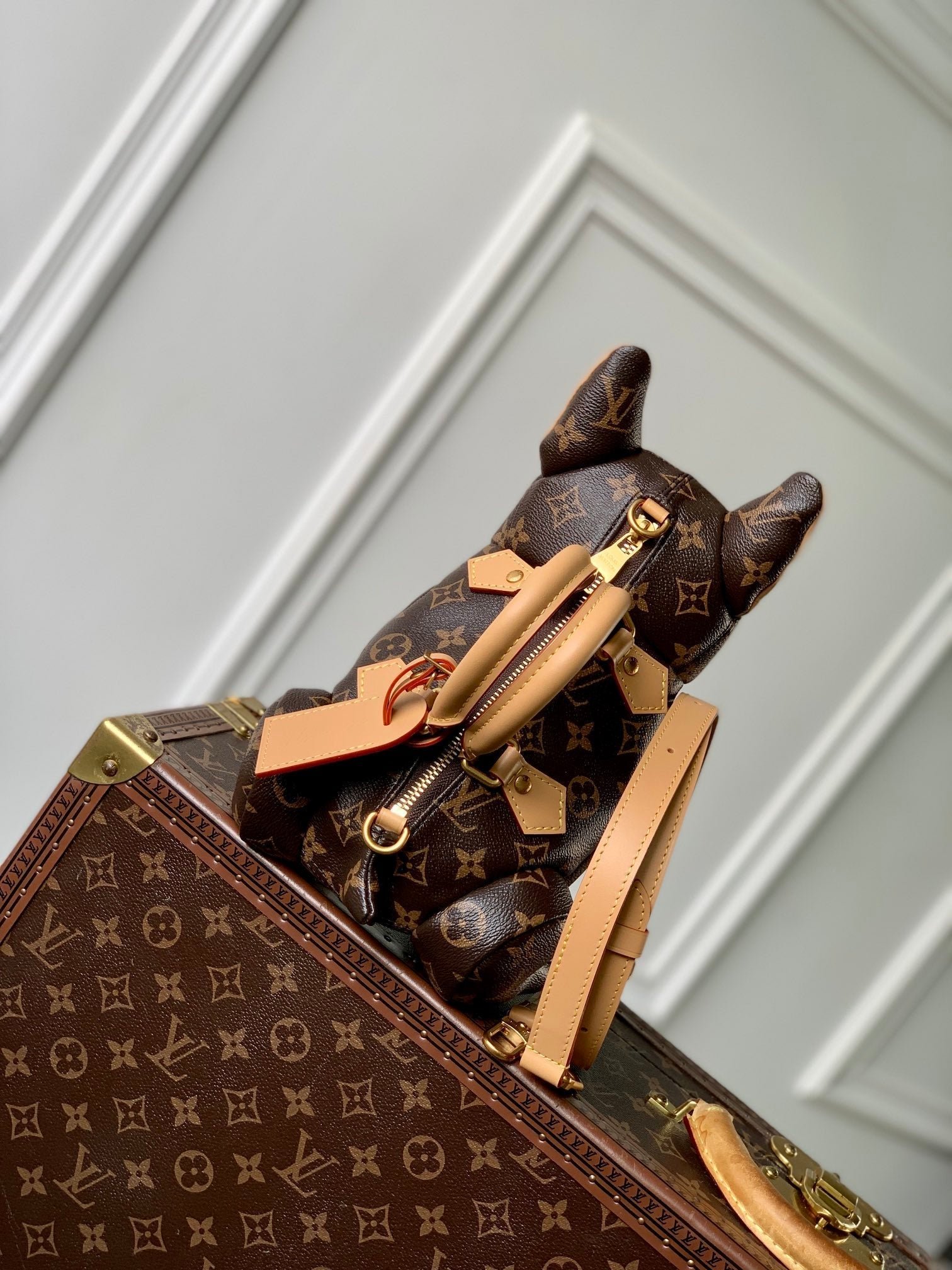 {Style No: NRACNYD3} POOCH BAG 28 IN BROWN MONOGRAM CANVAS - Image 5