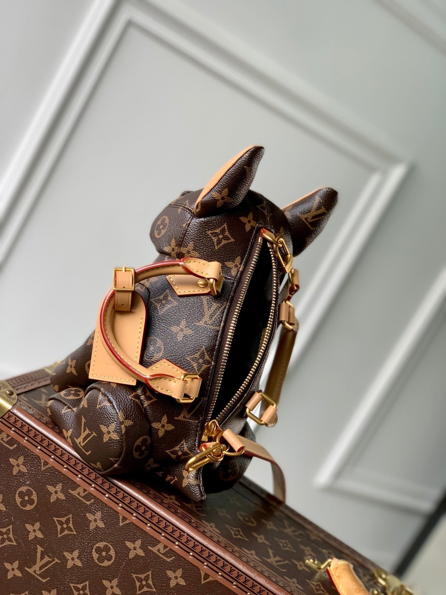 {Style No: NRACNYD3} POOCH BAG 28 IN BROWN MONOGRAM CANVAS - Image 8