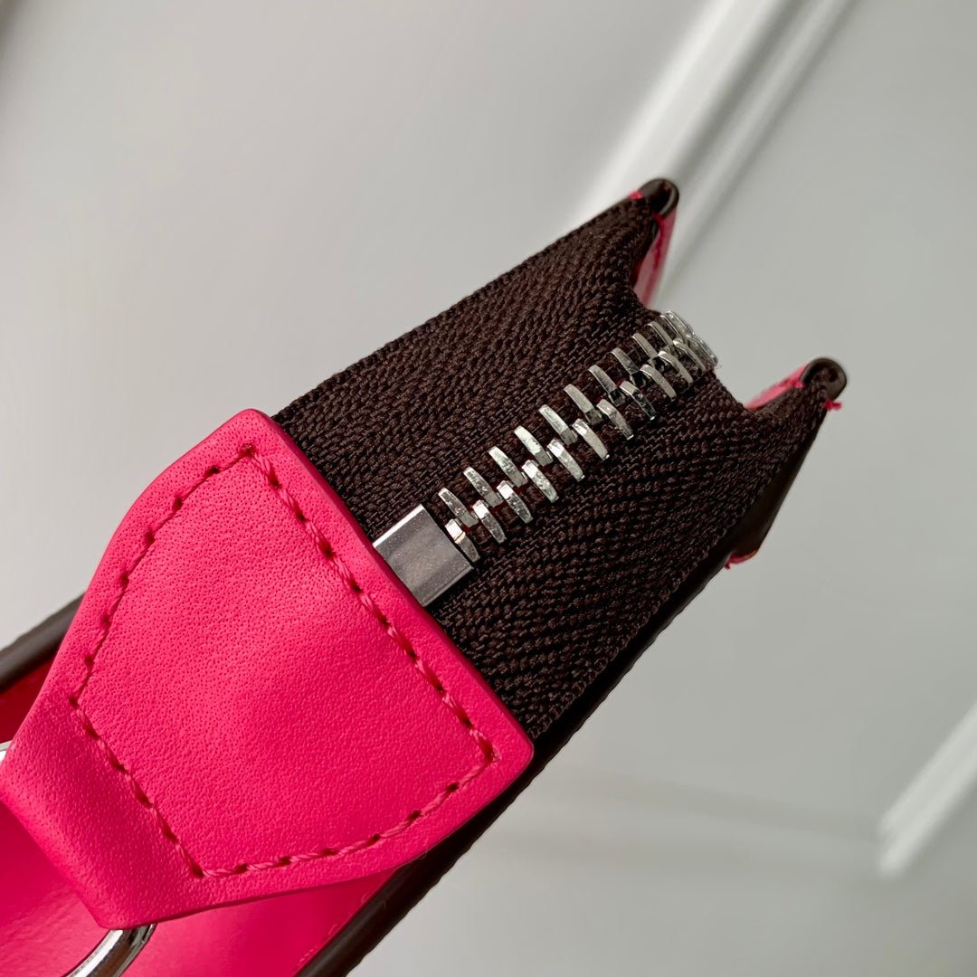 {Style No: ICMAT19R} GASTON WEARABLE WALLET 18 IN BROWN MONOGRAM CANVAS MIX PINK CALFSKIN - Image 4