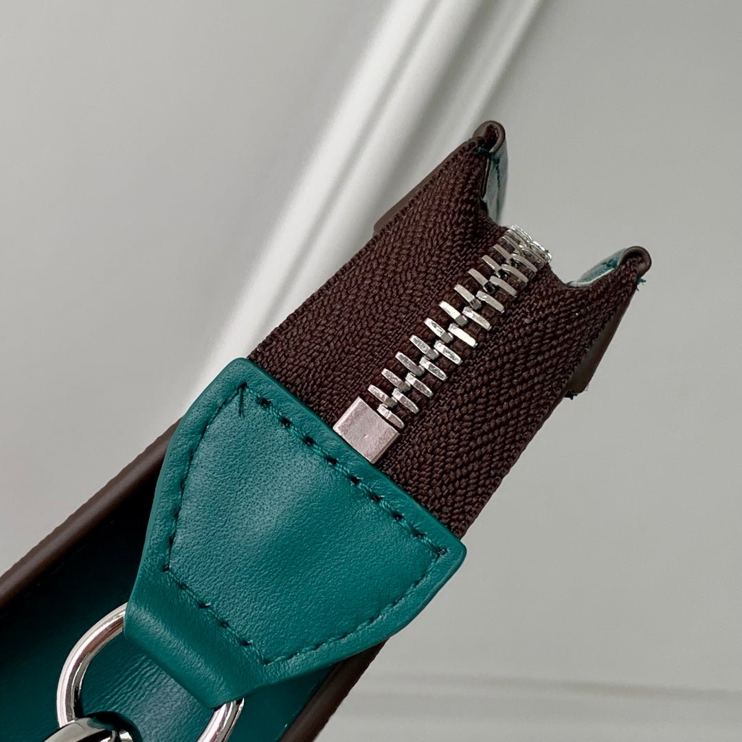 {Style No: AL915S4V} GASTON WEARABLE WALLET 18 IN BROWN MONOGRAM CANVAS MIX GREEN CALFSKIN - Image 8