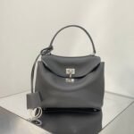 {Style No: S977D8VV} RODEO MINI BAG 22 IN GREY SMOOTH CALFSKIN SILVER HARDWARE