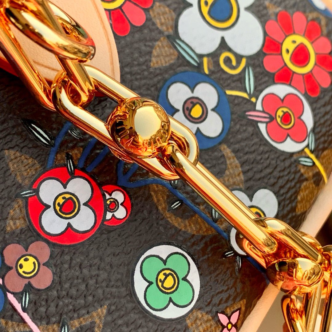 {Style No: RT963RH6} SPEEDY BANDOULIÈRE 20 BAG IN MULTICOLOR FLORAL CANVAS - Image 3